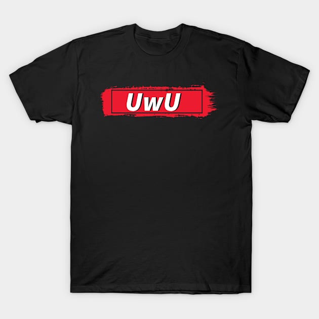 Kawaii UwU Face Vaporwave Anime Aesthetic Otaku T-Shirt by CrissWild